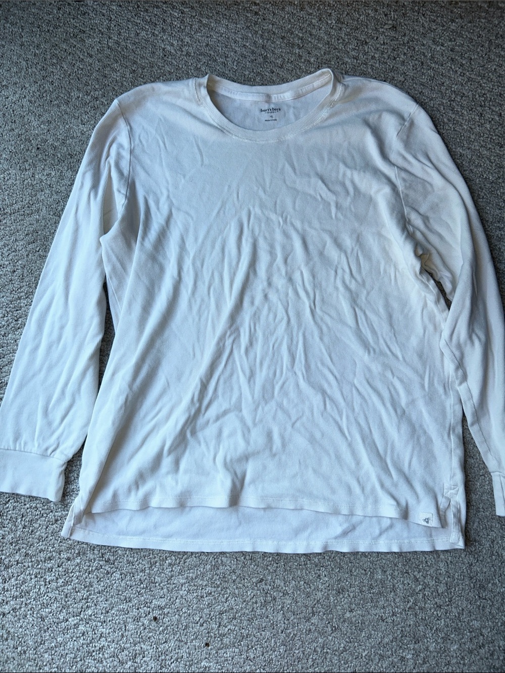 Burt's Bees Baby White Long-Sleeve Tee